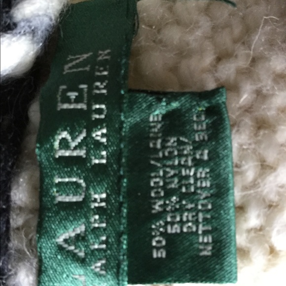 Ralph Lauren wool scarf houndstooth - Picture 2 of 3